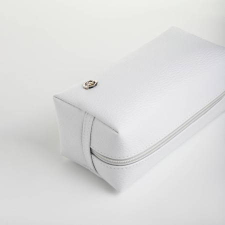 Lightning cosmetic bag, Textura, white color-5