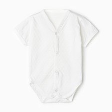 Body with a short sleeve is milk, openwork, height 62 cm