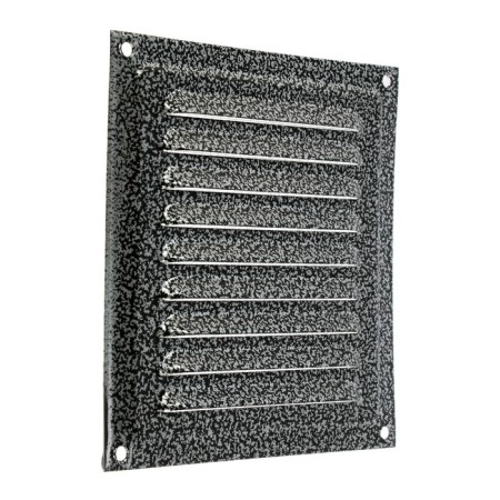Ventilation grate Zein Lux RM1515SR, 150 x 150 mm, with a grid, metal, silver-4