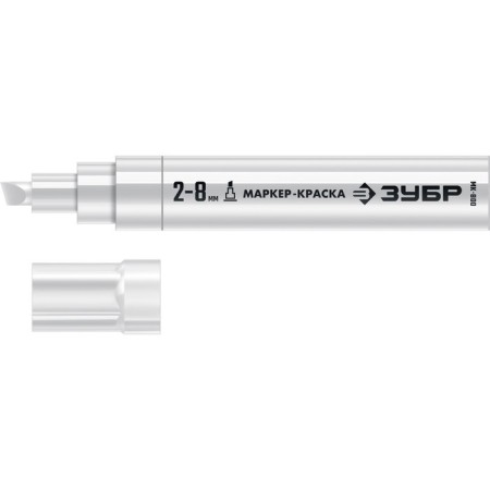Marker-color construction bison MK-800 06327-8, wedge-shaped, 2-8 mm, white-1