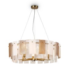Suspended lamp Freya Fr5198PL-06BS OTTIMO, 510x510x1265 mm, E14, 6x60W, brass color