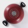 Kazan, 4 l, d = 28 cm, glass cover, two removable handles, red color