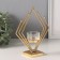 Climber Metal, glass per 1 candle "Golden Romb" d = 4.5 cm 6x16x19 cm