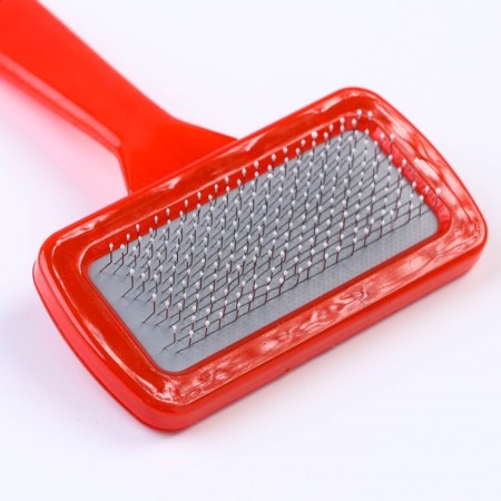 Pucupors "Simple" with a transparent handle, with drops, 9.5 x 13.8 cm, red-2