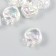 Busina for creativity plastic "heart with crown transparent mother -of -pearl" 2.1x1.4x2.5 cm