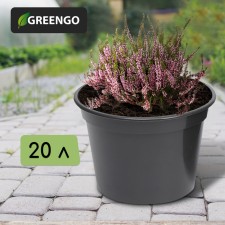 Pot for seedlings, 20 l, d = 35.5 cm, h = 30.5 cm, black, Greengo