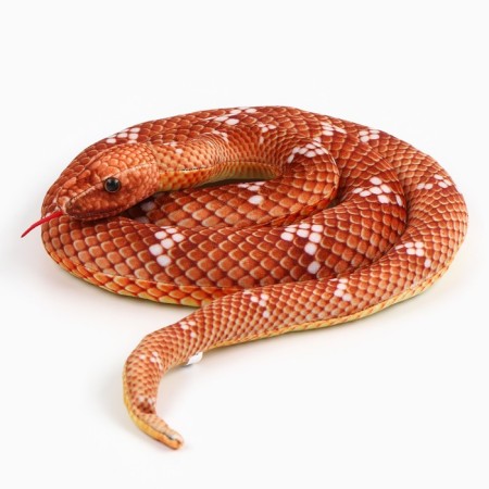 Soft toy "Snake", 30 cm/140 cm, brown color-6