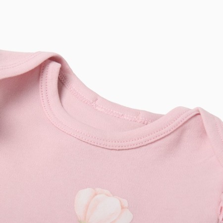 Body with a long sleeve, pink color, height 62 (1-3 months)-1