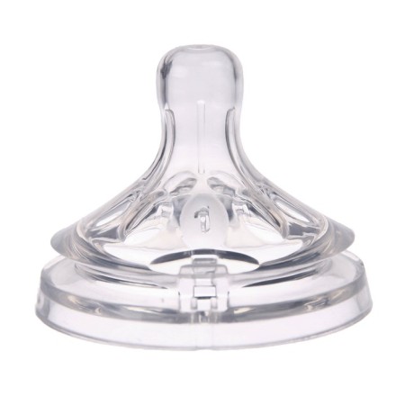 Nipple on a bottle, anti -broller, from 0 months., M&B Natural, wide throat, slow flow, Ø50 mm.-3