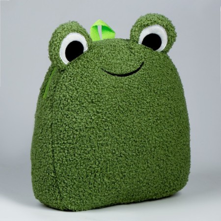 Baby backpack for the girl "Frog", plush-1