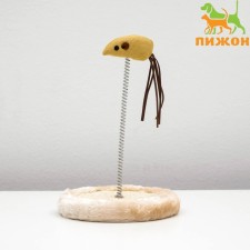 Toy mouse on the spring, 22 x 13 cm