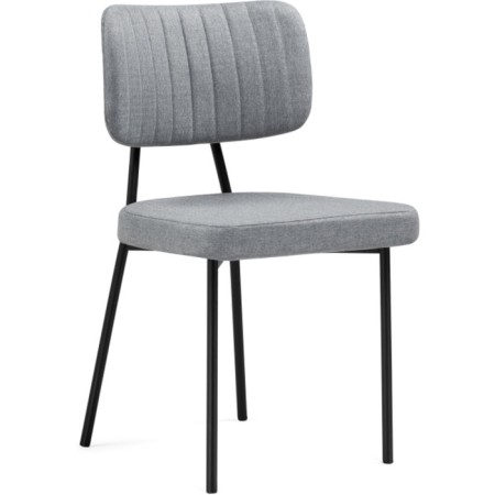 Stol on the metal frame VAKAO Metal/fabric, black/gray 46x50x83 cm