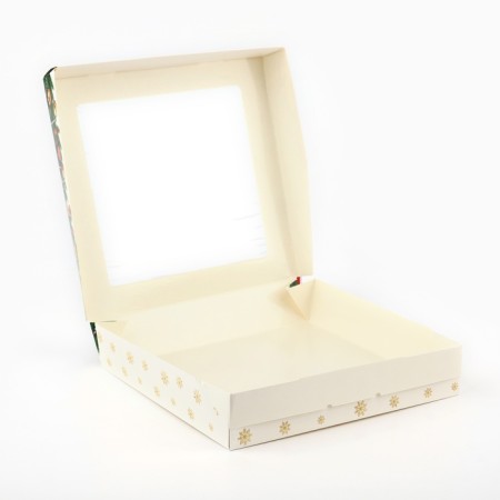 Folding box "Happiness in the New Year", 20 x 20 x 4 cm, New Year-3