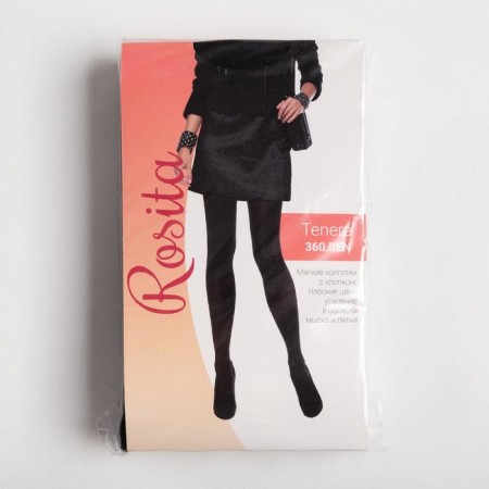 Women's tights Tenera 360 den, black color, size 3-3