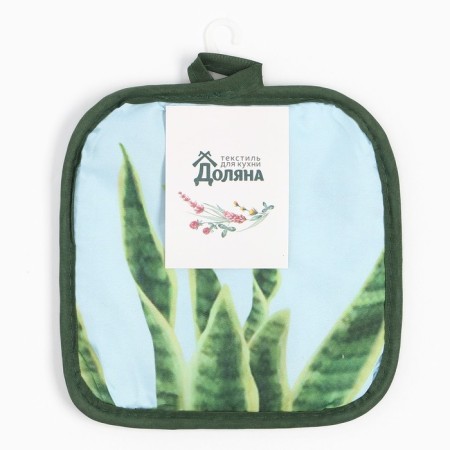Прихватка Доляна "Tropical" цв.голубой 17*17 см 100% п/э-3
