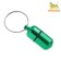 Address - capsule for a note, 2.2 x 1.3 cm, green