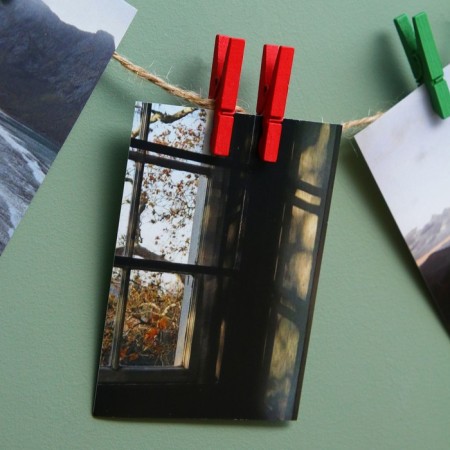 A set of clothespins for decor 50 pcs., Red - 2.5 cm