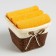 Set of terry decorative napkins Ethel "View 2" 30x30cm-3pcs, yellow color, 100% cotton