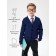 Knitted cardigan for a boy Pure Love, height 140 cm, blue color