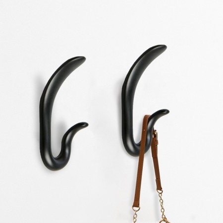 Furniture hook Cappio Duck, two -rod, black color, 4 pcs.-6