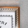 Photo frame Plastic A4 Format "Silver 3D rhombuses with a copper strip" 32.5x24 cm