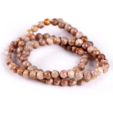 Beads made of natural stone "Sand Agat" set 90 pcs., Size 1 pc. - 4 mm-2