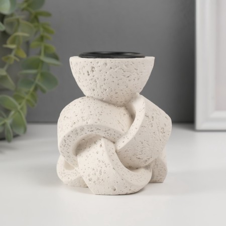 Gypsum candlestick, metal per 1 candle "node" d = 3.8 cm 8x8.8x10.5 cm-2