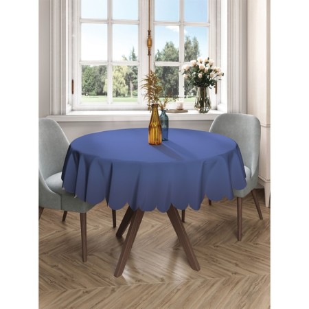 The tablecloth "Blue transfusion", round, Saten, d = 150 cm-2