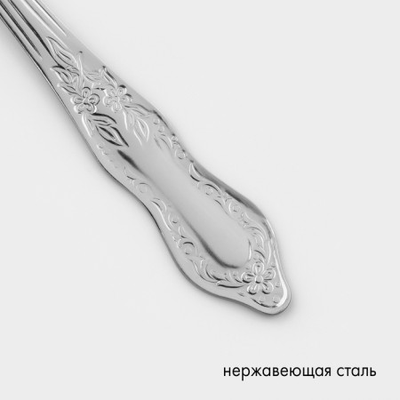 Tablespoon "Slavyanka", h = 19.5 cm, thickness 1.2 mm, silver color-2