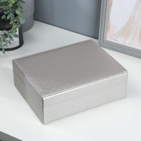 Casket to the leatherette for jewelry "Slaged" silver 8.5x23.5x19 cm-5