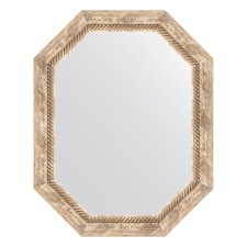 Mirror in the baguette frame, Provence with weaving 70 mm, 58x73 cm