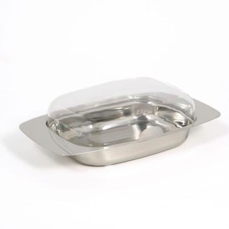 Stainless steel oil, 19.5 × 12 × 6 cm, with a plastic lid