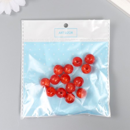 Beads for creativity plastic "Cat eye. Red" set of 20 g 1.4x1.4x1.4 cm-2