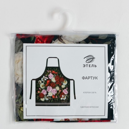 Apron Ethel Flowers 60x70 cm, 100% HL, sarzha 190 g/m2-6