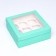 Packaging for 9 cupcakes with a window, green, 25 x 25 x 10 cm