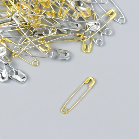 Set of decor for creativity "Pin" set 90 pcs gold/silver 2.5 cm 7.5x5x2 cm-1