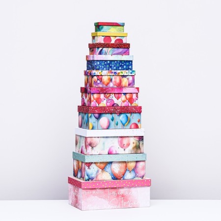 A set of boxes 10 in 1 "Happy Birthday!", 30.5 x 20 x 13 - 12 x 6.5 x 4 cm-2