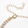 Choker "Waterfall" mini, white color in gold, 30 cm