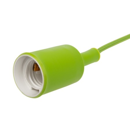 Cartridge E27 Silicone with a cord 1 m green rexant-4