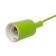 Cartridge E27 Silicone with a cord 1 m green rexant