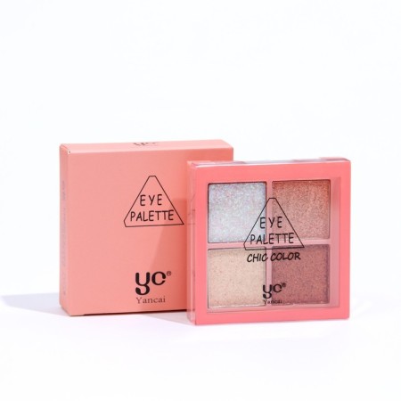 Palette of eye shadow, with sparkles, 4 colors-3
