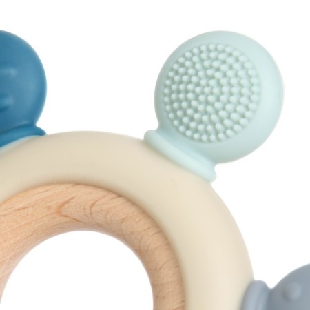 Silicone rejector "Massager", gray, purple color, mum & baby-4