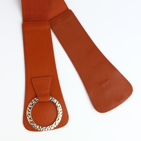 Women's belt, width 10 cm, red color-5