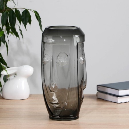 VAZ Glass Table "Face" 29 cm, gray-1