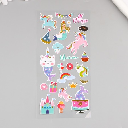 Stick Plastic Golden embossing "Beast" mix 10.5x23 cm-1