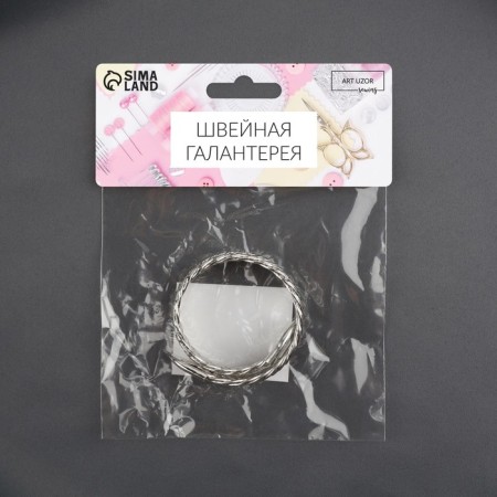 Picking for curtains "Ring", 2 × 23 cm, silver color-3