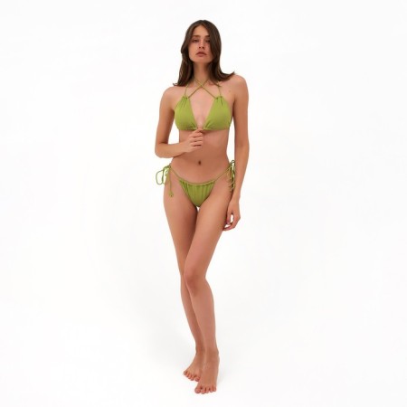 Separate Minaku swimsuit with ties is green color, size 48-3