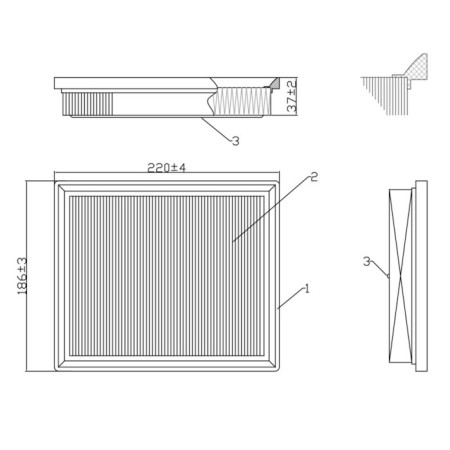 Air filter Totachi TA-1877-1