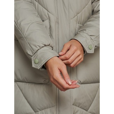 Coat insulated winter female, size 46, color light green-13