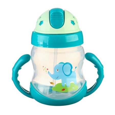 Children's stroke with silicone tube, 200 ml., With handles, color mix-1